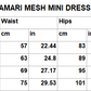 Amari Mesh Mini Dress -  Black